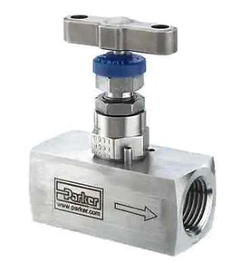1/4 FNPT 316ss Needle Valve (6000 Psi) Parker HNVS4FF-GR - Picture 1 of 3