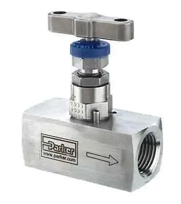 1/4 FNPT 316ss Needle Valve (6000 Psi) Parker HNVS4FF-GR - Image 1 of 3