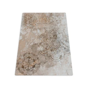 Mat Under Desk Pad Protector for Floor Rolling Chair Mandala on stone 140x100 - Picture 1 of 5