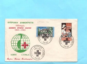Cyprus; First Day Cover; Red Cross 100th Anniversary; 1963 - Picture 1 of 2