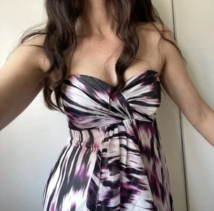 Coast Silk Maxi Dress Corset Bandeau Prom Size 10 New - Picture 1 of 14