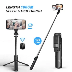 Telescopic Selfie Stick Bluetooth Tripod Remote For Phone iPhone Stand Holder UK - Picture 1 of 12