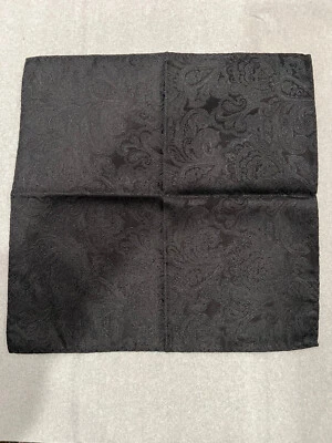 Black Paisley Pocket Square Set - The Tie Bar - Image 1 of 4