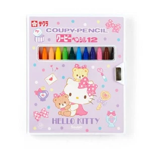 Lápices Sakura Craypas Coupy Sanrio Hello Kitty Lápiz Colaboración 12 Colores - Imagen 1 de 4