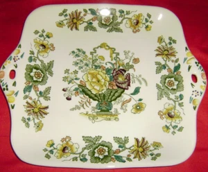 MASON'S Strathmore Green 11 Inch Tea Tray or Cake Plate - Picture 1 of 3