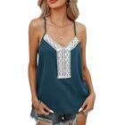Sleeveless Lacy Tanks Tops Strap Tube Short Blouses Solid Color Camisole