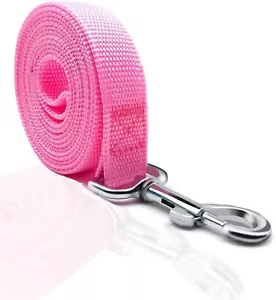 5 FT Strong Dog Leash Nylon Dog Leashes for Small Medium Large Dogs Pink - Picture 1 of 7