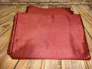 Two Burgundy Curtains Set Polyester 54" x 84" Pocket Loop Rod - Picture 1 of 3