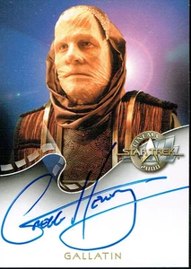 STAR TREK CINEMA 2000 AUTOGRAPH CARD A18 GREGG HENRY AS GALLATIN - Foto 1 di 1