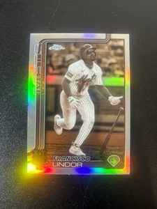 2025 Topps Chrome #170 Francisco Lindor - Sepia Refractor - Mets - Picture 1 of 2