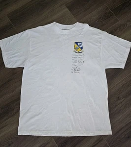 Blue Angels Cotton Pickin Tshirt Patrick Driscoll Autographed Men's XL US Navy - Picture 1 of 13