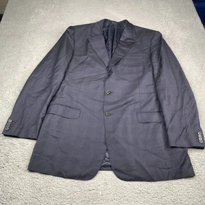 Ermenegildo Zegna Blazer Men Size eu:56R us:46R Blue Plaid 100% Wool Sport Coat - Picture 1 of 13
