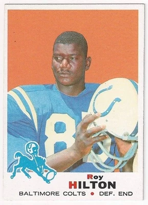 1969 Topps Football Roy Hilton Baltimore Colts Rookie  #160  EX-NM - Image 1 of 2