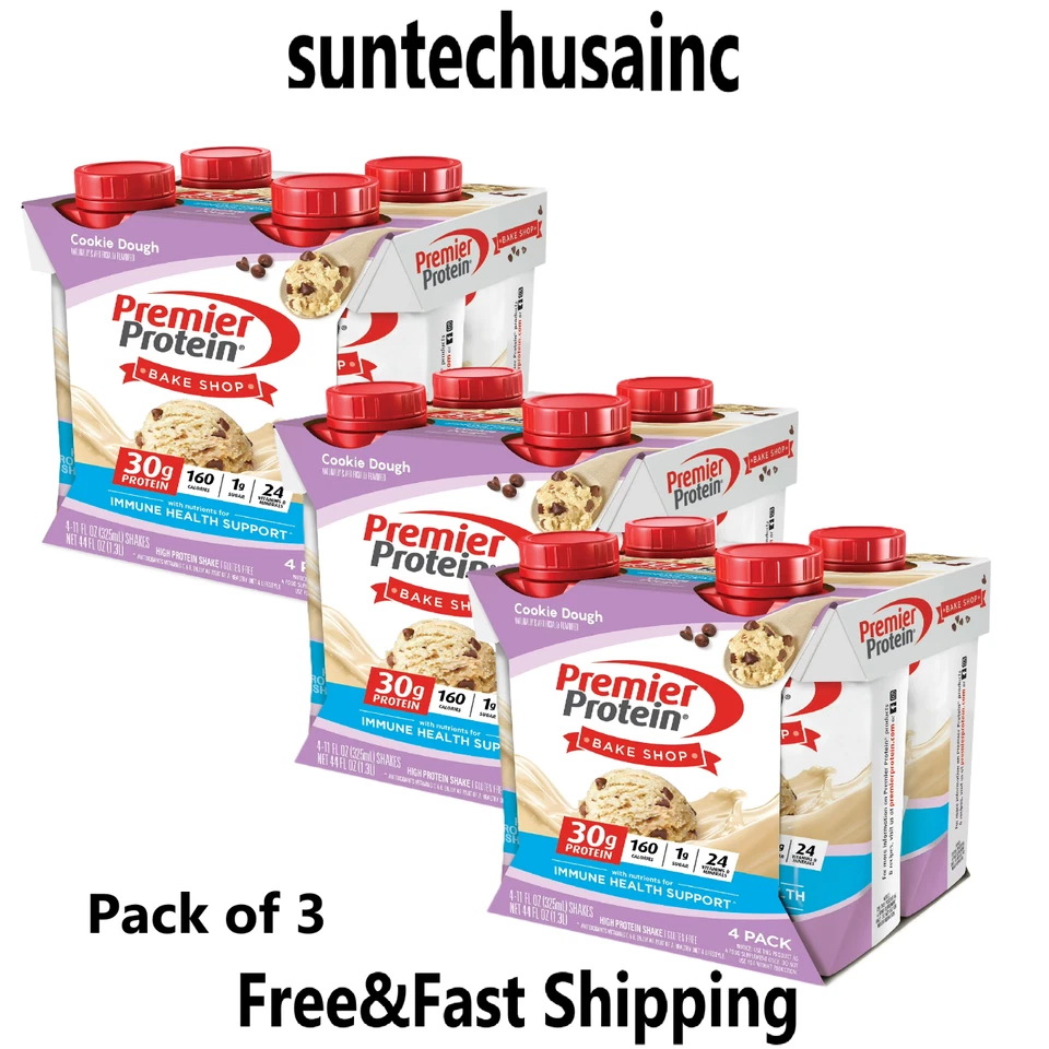 Premier Protein Shake,  Cookie Dough, 30g Protein, 11 fl oz, 12 Ct - Image 1 of 1