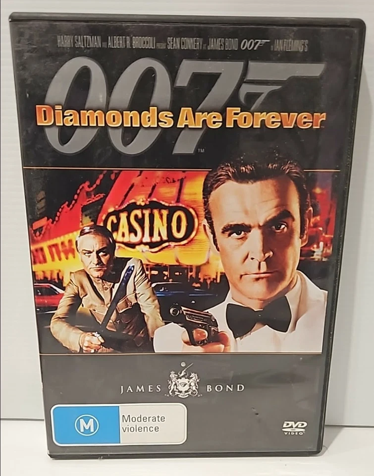 James Bond 007 DIAMONDS ARE FOREVER Sean Connery (Reg 4)DVD  - image 1 of 1