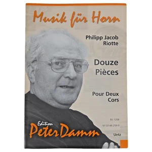 Riotte Music For French Horn Douze Pièces Pour Deux Cors Sheet Duet Peter Damm - Picture 1 of 9