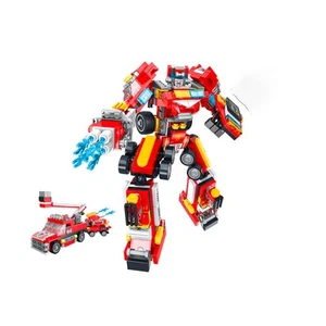 Avizar, Kit de Construcción Robot Bomberos 10 en 1 731 Piezas, Azul / Rojo - Imagen 1 de 2