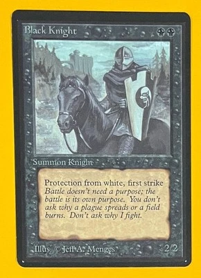 MTG BLACK KNIGHT Beta (OldManMTG 012-041) - Image 1 of 4