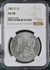 1882-O Morgan Dollar NGC Certified AU58 - Picture 1 of 2