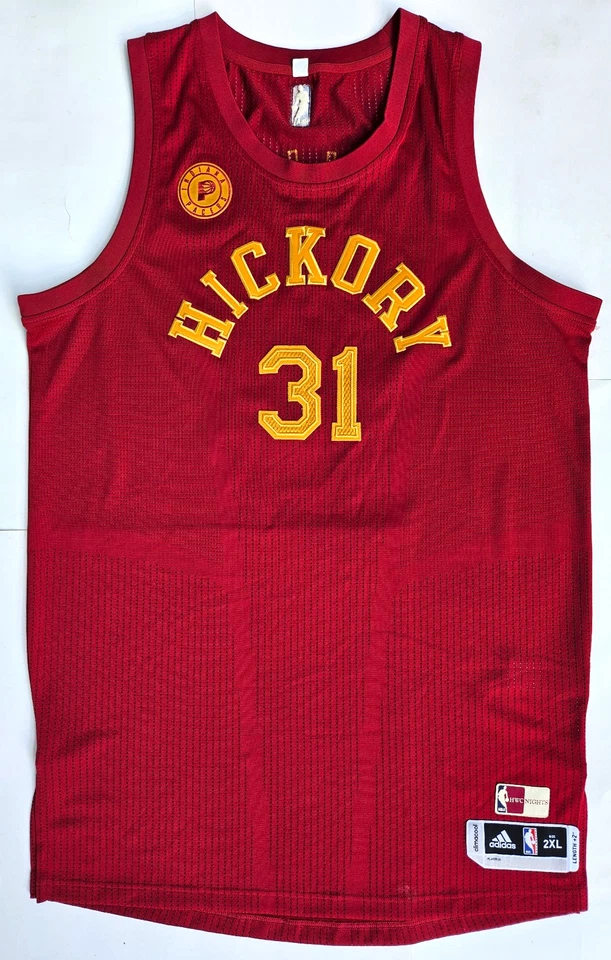 Camiseta Adidas NBA Rev 30 HWC Nights Hickory Indiana Pacers Reggie Miller #31 2XL Foto 1 de 4