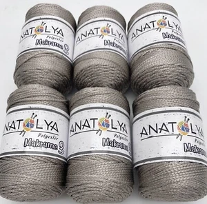Anatolya 2mm Polyester Cord - Crochet Bags Jewellery - 6x100g Rolls - Electrum - Picture 1 of 12