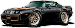 1979 Trans Am Bandit Cartoon Car Wall Decal Sticker Graphic Man Cave room Poster - Bild 1 von 8