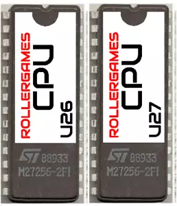 Williams Rollergames Roller Games Máquina Pinball CPU Juego Completo Rom U26 - U27 - Imagen 1 de 1