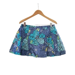 Lilly Pulitzer Blue Summer Mosaic White Label Girls skort size 10 Vintage - Picture 1 of 7