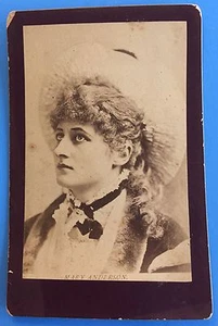 *Original* MARY ANDERSON Foto de Gabinete Años 1890 ACTRIZ DE ESCENARIO AMERICANA - Imagen 1 de 2