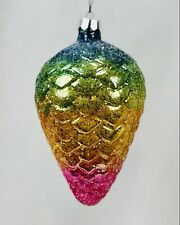 Christopher Radko Rainbow Fantasy Pine Cone 91-105-0 1991 Big Christmas Ornament