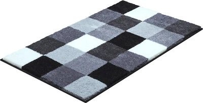 Badteppich Karo grau anthrazit kariert verschiedene Größen Badvorleger - Bild 1 von 4