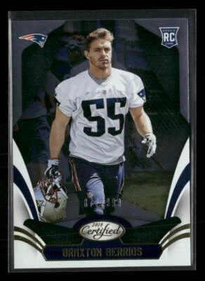 2018 Panini Certified #180 Braxton Berrios #/999 RC - Image 1 of 2