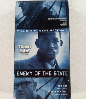 Enemy Of The State VHS 1999 Classic Action Thriller Gene Hackman Will Smith  - Image 1 of 3