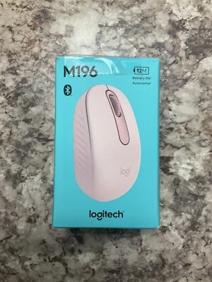 Logitech M196 Optical Standard Mouse Pink - Image 1 of 2