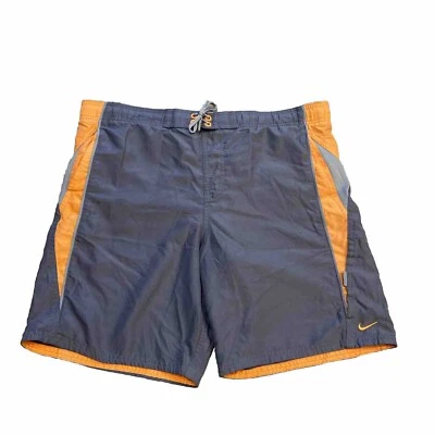 Nike Board Shorts Medium Adult Gray Orange Bathing Suit Mens M - Image 1 of 4