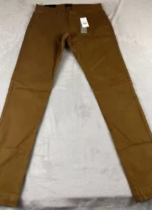 Jachs New York Slim Fit Stretch brown slim tapered leg pants size 31x34 - Picture 1 of 10