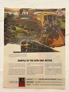 Vintage 1945 General Motors GM Diesel Power Locomotives Engines Print Ad Trains - Picture 1 of 1