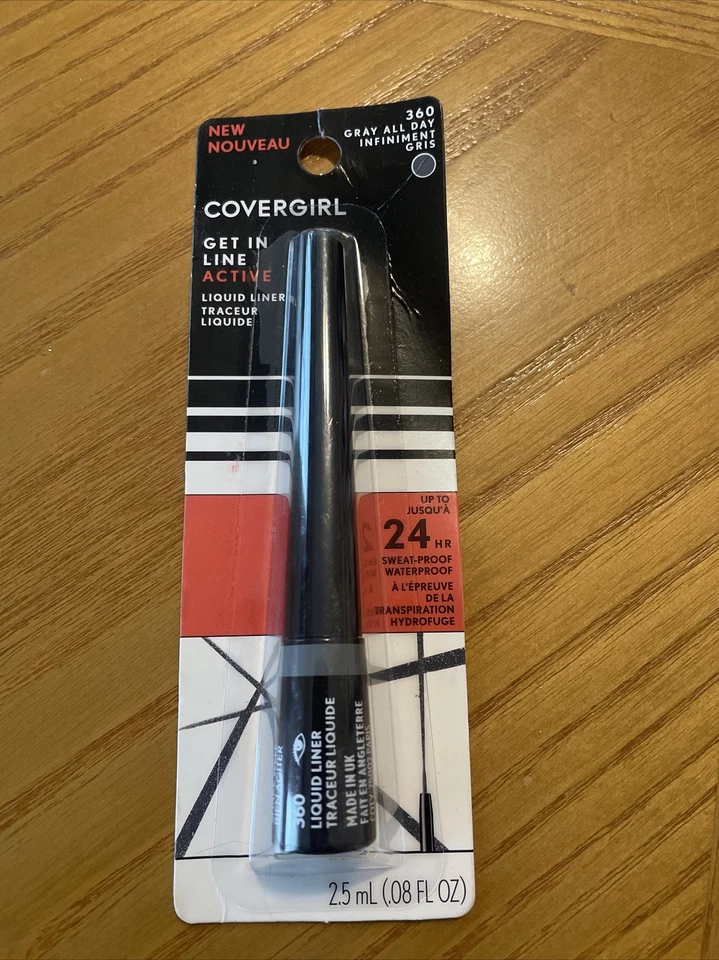 Covergirl Get In Line Active Liquid Eye Liner, 360 Gray All Day H-12 - Image 1 of 2