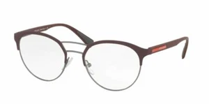 PRADA LINEA ROSSA PS 52HV VHP1O1 Bordeaux Round Men's 50 mm Eyeglasses - Picture 1 of 1