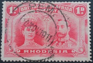 Rhodesia Double Head One Penny with a PEMBA (DC) postmark - Picture 1 of 1