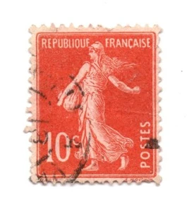 FRANCE 1903 Sower 10c Carmine SC: 138 Used Stamp - Picture 1 of 1