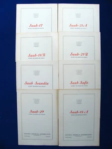 Saab Aircraft Aviation Pamphlets - Some Technical Data - Lot Of 8 - VG - Bild 1 von 5