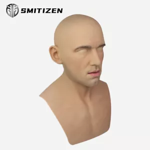 SMITIZEN Realista Silicona Adulto Hombre Máscara Facial Prendas para la cabeza Disfraz Juegos con disfraces Fiesta - Imagen 1 de 6