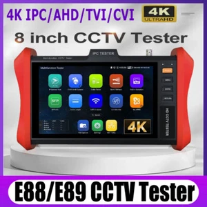 8" IPC Tester Monitor 8MP IP Camera Tester POE++ 90W SFP HDMI VGA Cable Tester - Picture 1 of 8