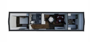47,2qm Bungalow Tiny House Modul Haus Mini Haus Fertighaus Haus Mobilheim Chalet - Bild 1 von 7
