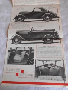 1936 Rosengart Super 5 Sales Brochure cars coupes vans - Picture 1 of 4
