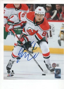 JACK HUGHES NEW JERSEY DEVILS SIGNED 8x10 PHOTO BECKETT CERTIFIED QR COA - Picture 1 of 1