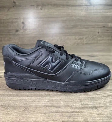 NWT New Balance 550 Men Triple Black Leather Sneaker BB550BBB Size 10.5 - Image 1 of 4