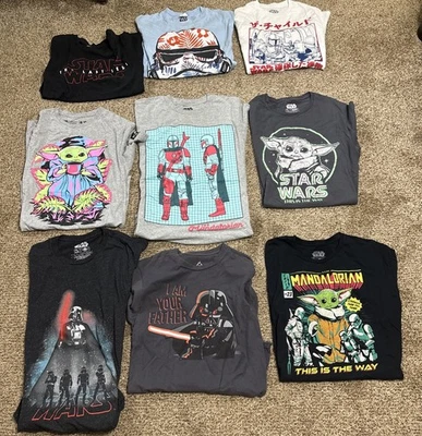 Lote de 9 Camisetas y Tallas Gráficas Surtidas de Star Wars (1-XL) (3-L) (2-M) (3-S) Foto 1 de 4