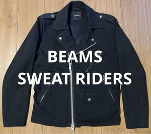 Beautiful BEAMS sweat fabric riders double jacket size M - Picture 1 of 24